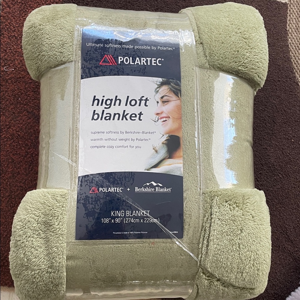 Berkshire Olive Green Plush Blanket